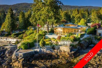 UNIQUE WATERFRONT home located on a private peninsula in West Vancouver